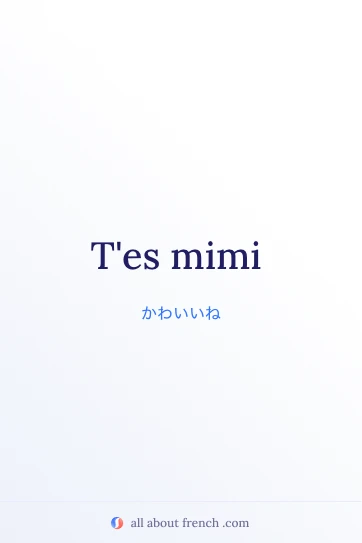 おしゃれなフランス語の言葉 tes mimi