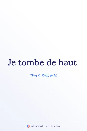 フランス語の名言 tomber de haut のおしゃれな画像