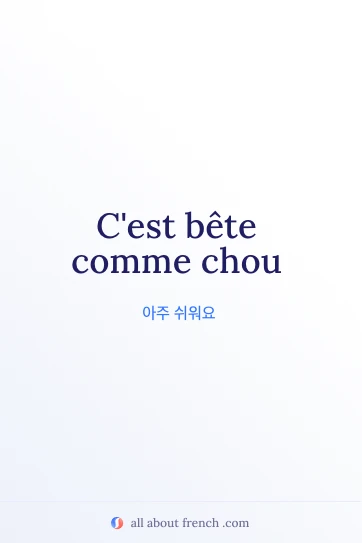 아름다운 프랑스어 명언 bete comme chou