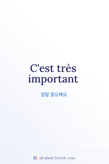 cest important 감성 프랑스어 명언 이미지