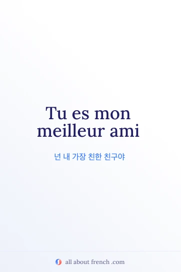 감성적인 프랑스어 문구 meilleur ami