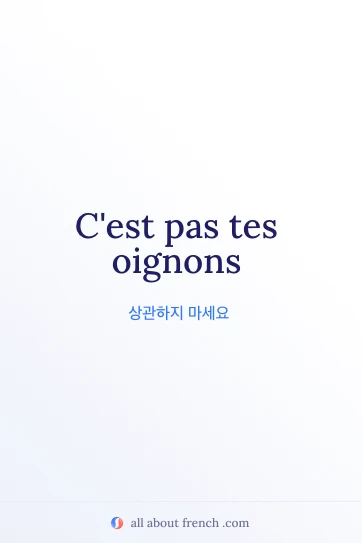 'pas tes oignons'가 담긴 감각적인 프랑스어 문구
