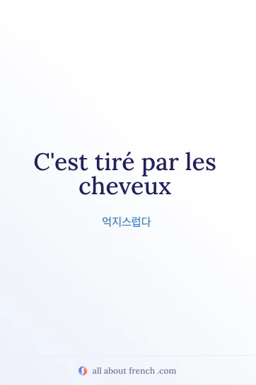 tire par les cheveux가 담긴 감성적인 프랑스어 명언