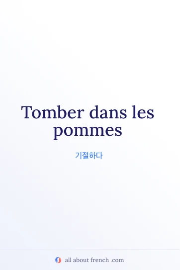 아름다운 프랑스어 명언 tomber dans les pommes
