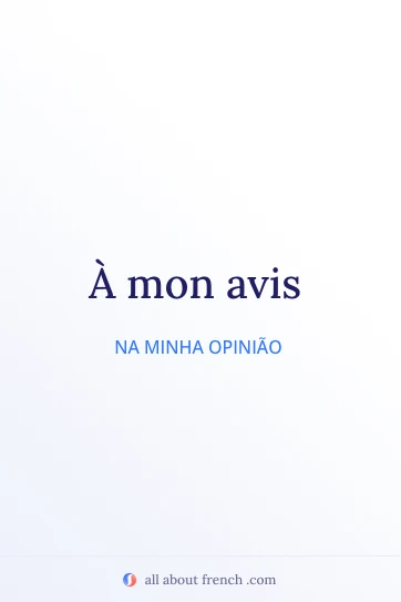 citação em francês estética a mon avis