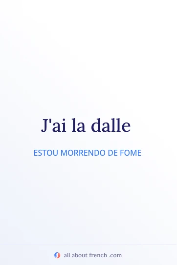 citação francesa estética avoir la dalle