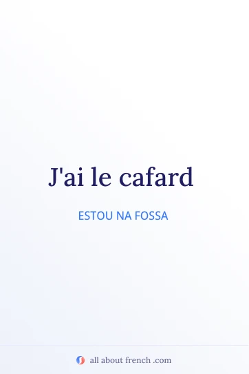 frase francesa estilosa avoir le cafard