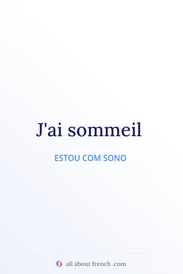 Frase famosa em francês avoir sommeil, estilo estético