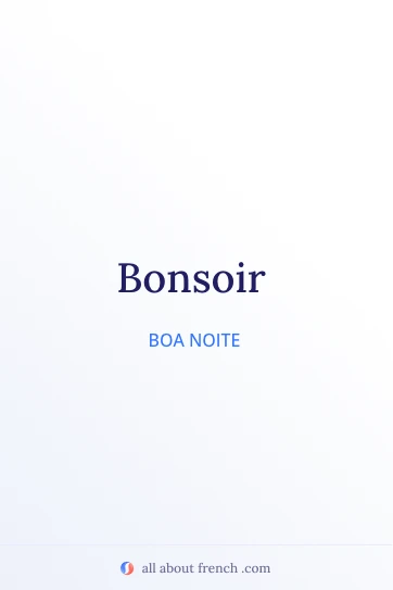 citação francesa estética bonsoir
