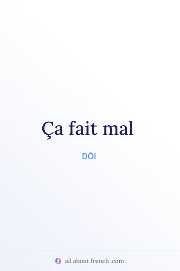 citação estética em francês ca fait mal
