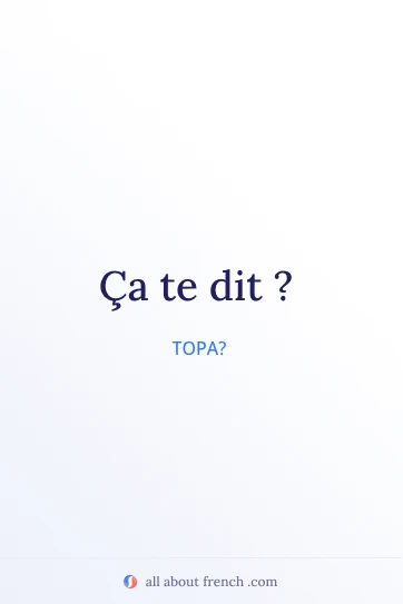 citação estética em francês ça te dit