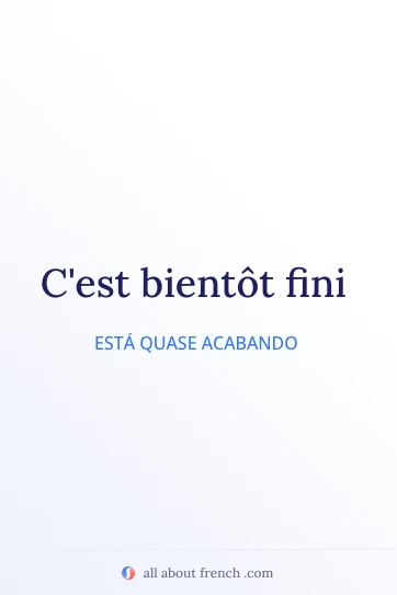 citação estética em francês cest bientot fini