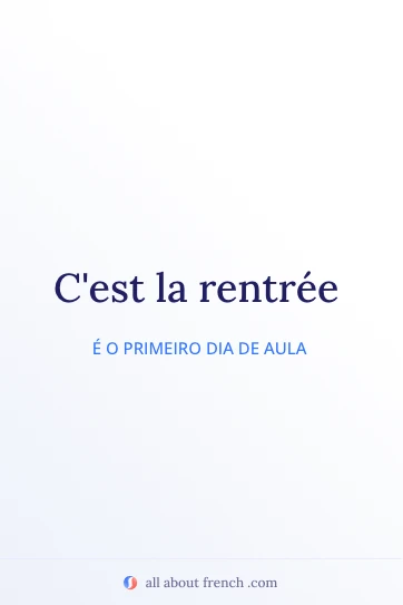 citação estética em francês cest la rentree