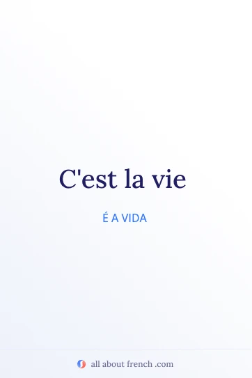 frase famosa em francês cest la vie, estilo estético