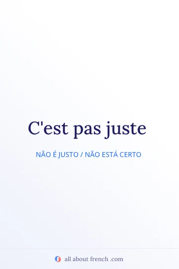 citação estética em francês c'est pas juste