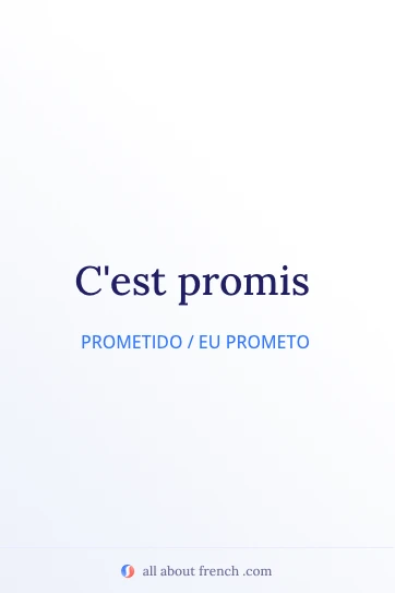 citação estética em francês c'est promis
