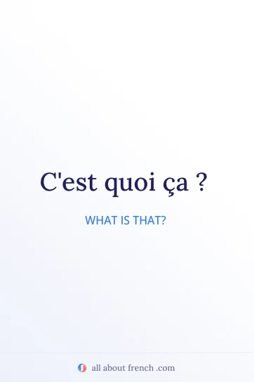 citação estética em francês cest quoi ca