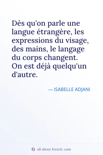 frase famosa em francês des quon parle une langue etrangere