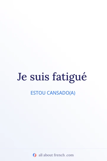 citação em francês com estética elegante etre fatigue