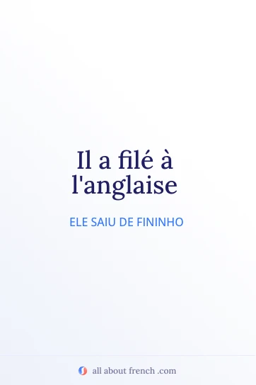 citação francesa estética filer a anglaise