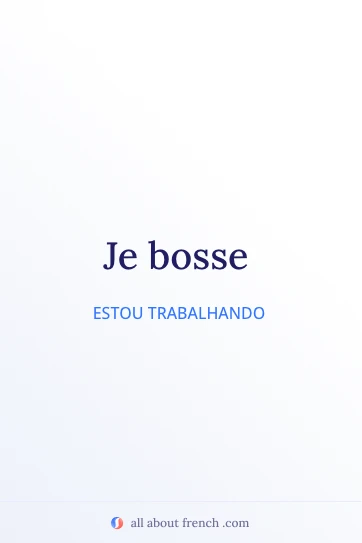 citação estética em francês je bosse