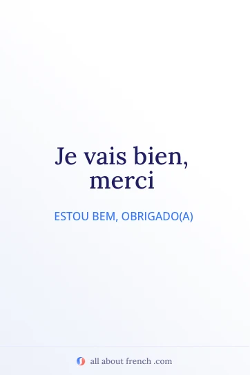 frase em francês je vais bien merci em estilo estético