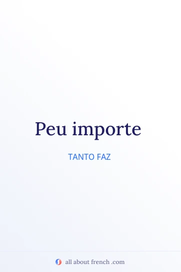 citação francesa estética peu importe