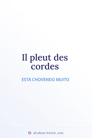 citação estética em francês pleuvoir des cordes