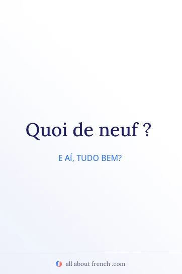 citação francesa estética quoi de neuf