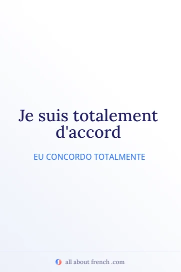 citação francesa estética totalement daccord