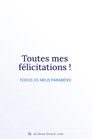citação francesa estética toutes mes felicitations