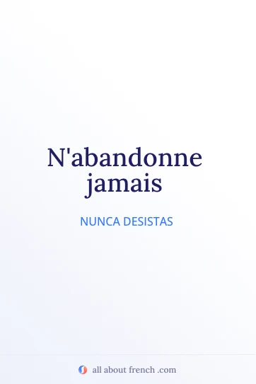 citação francesa estética n'abandonne jamais