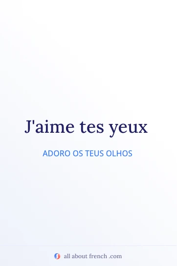 citação estética em francês aime tes yeux