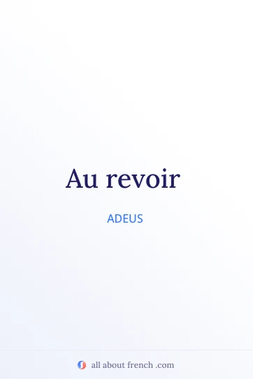 citação francesa estética au revoir