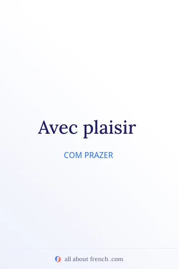 citação francesa estética avec plaisir
