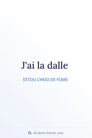 citação francesa estética avoir la dalle