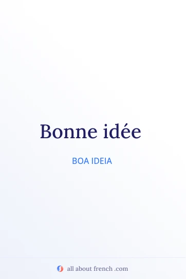 citação estética em francês bonne idée