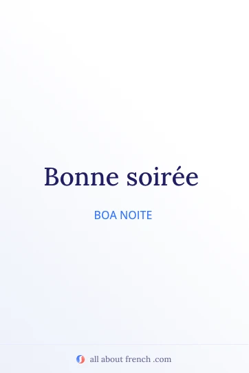 citação francesa estética bonne soirée