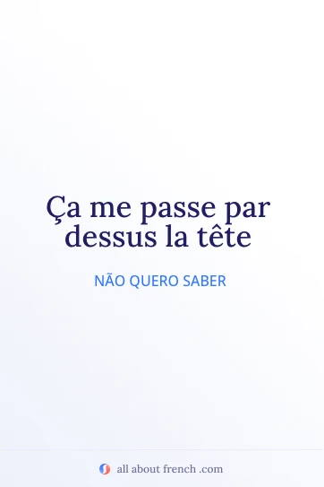 citação francesa estética ca me passe par dessus la tete