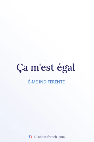 citação estética em francês ca mest egal