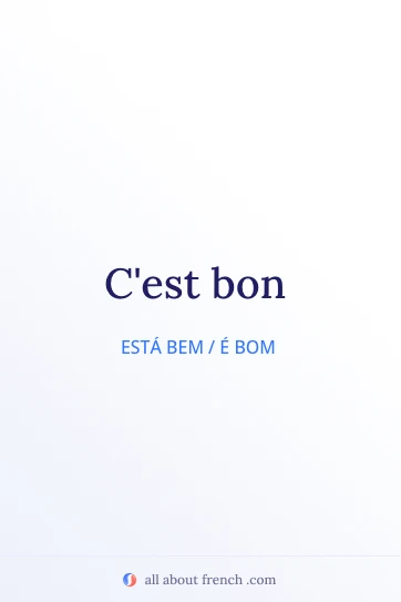 citação francesa estética c'est bon