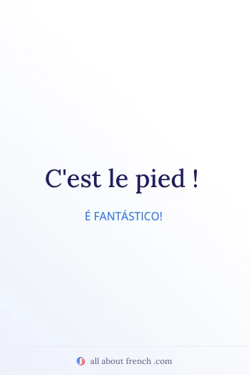 citação francesa estética c'est le pied