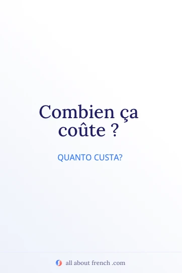 bela citação em francês combien ça coûte