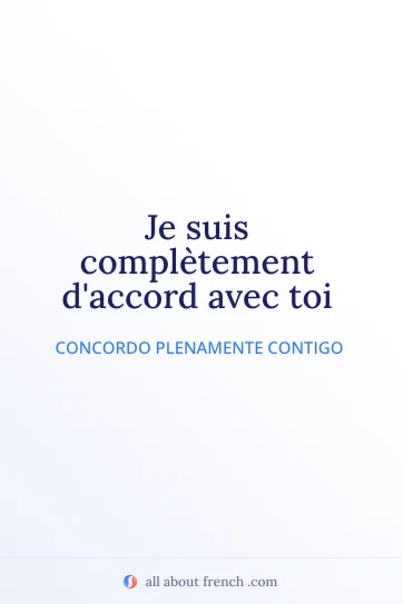frase estética em francês completement daccord avec