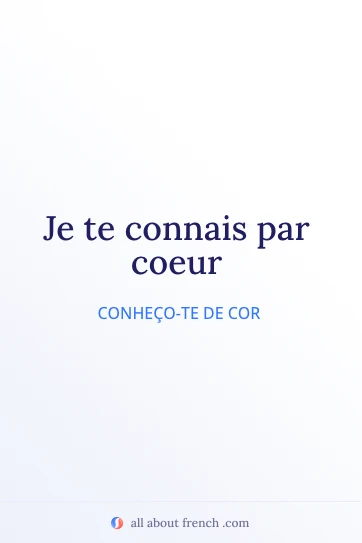 citação estética em francês connais par coeur