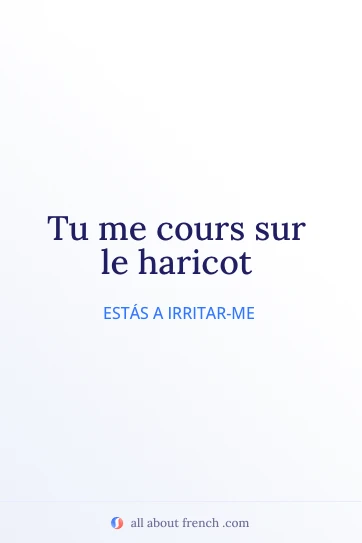 citação francesa estética courir sur le haricot