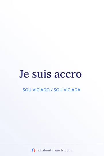 citação estética em francês etre accro