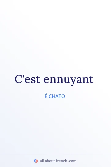 citação estética em francês etre ennuyant