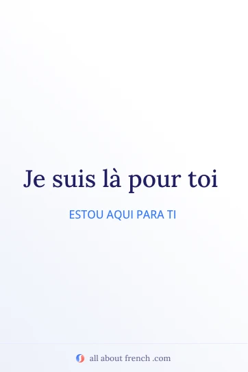 citação estética em francês être là pour toi