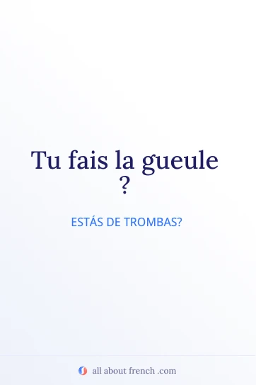 citação francesa estética faire la gueule